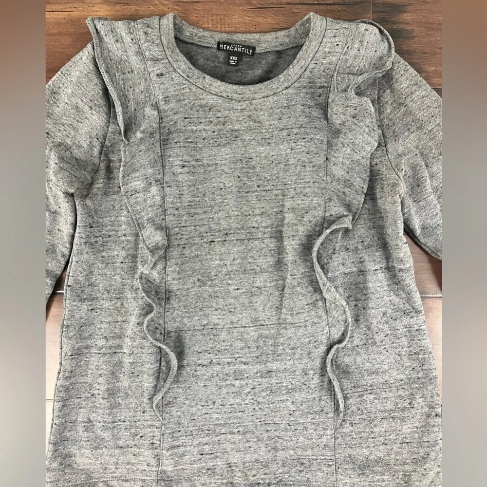 J. Crew Mercantile Ruffle Trim Crewneck Sweatshirt Sweater - Size XS
